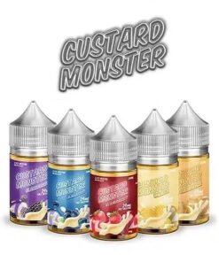 น้ำยาบุหรี่ไฟฟ้า Custard Monster Salt Nic USA [แท้] นำเข้าจากเมกา คุณภาพน้ำยาชั้นนำแบรนด์ดังอย่าง Monster Vape Lab ที่ได้ออกน้ำยาสายขนมมาให้คนไทยได้ลิ้มลองรสชาติ และฮิตติดปากอย่าง Jam Monster ก็ได้ออกน้ำยาสายขนมตัวใหม่ออกมา คือ Custard Monster ปริมาณ 30 ml มีนิโคตินให้เลือก 24 mg (2.4%) / 48 mg (4.8%)