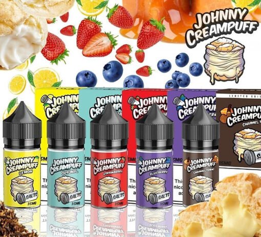 น้ำยาบุหรี่ไฟฟ้า Johnny Creampuff Salt Nic USA [แท้] จากแบรนด์ Tinted Brew Liquid Co. น้ำยาบุหรี่ไฟฟ้า Salt Nic  พรีเมี่ยมอเมริกา สายขนม นิโคตินพรีเมี่ยม นำเข้าจากอเมกา ทุกขวด การันตีของแท้ แน่นอน คนที่มองหาน้ำยาเกรดดีและชอบสายขนมห้ามพลาดตัวนี้ ปริมาณความจุ 30 ml นิโคติน Nic 35 / Nic 50 ครีมพัฟเนื้อแป้งหอมเนยแสนอร่อย